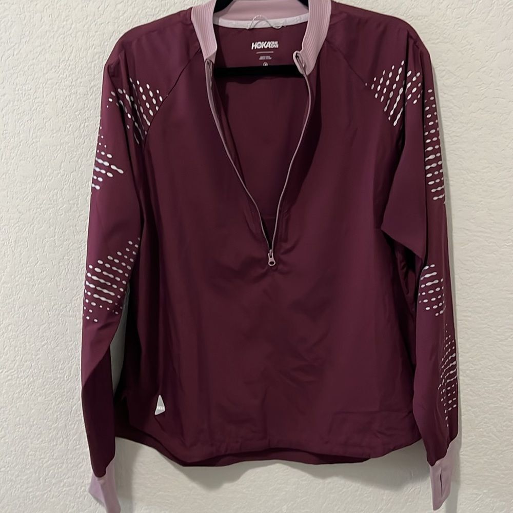 HOKA (NWOT) 1/2 Zip Wind Shell, Purple, Size M - Picture 6 of 8